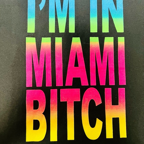I’m In Miami Bit&h 90’s Single Stitch Size L - Picture 2 of 4